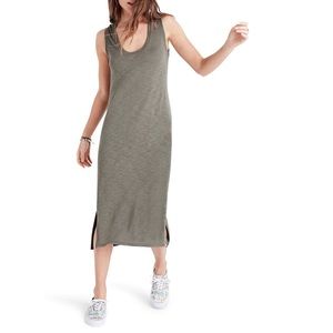 Madewell Jersey Tank Dress in Highland Green